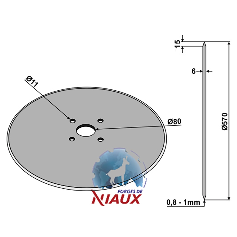 Landwirtschaft Bodenbearbeitung Scheibeneggen Sechscheibe glatt Niaux