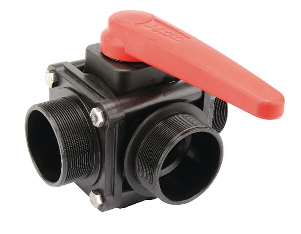 Kugelhahn 3-Wege RVS 3" M 453217E99