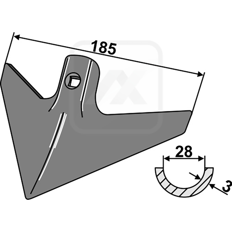 Landwirtschaft Bodenbearbeitung Grubber Schare & Leitbleche Hackschar Kongskilde|Thyregod