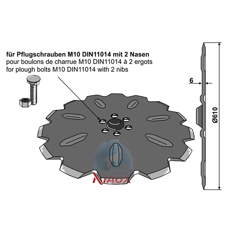 Landwirtschaft Bodenbearbeitung Scheibeneggen Sechscheibe gezackt Vogel & Noot