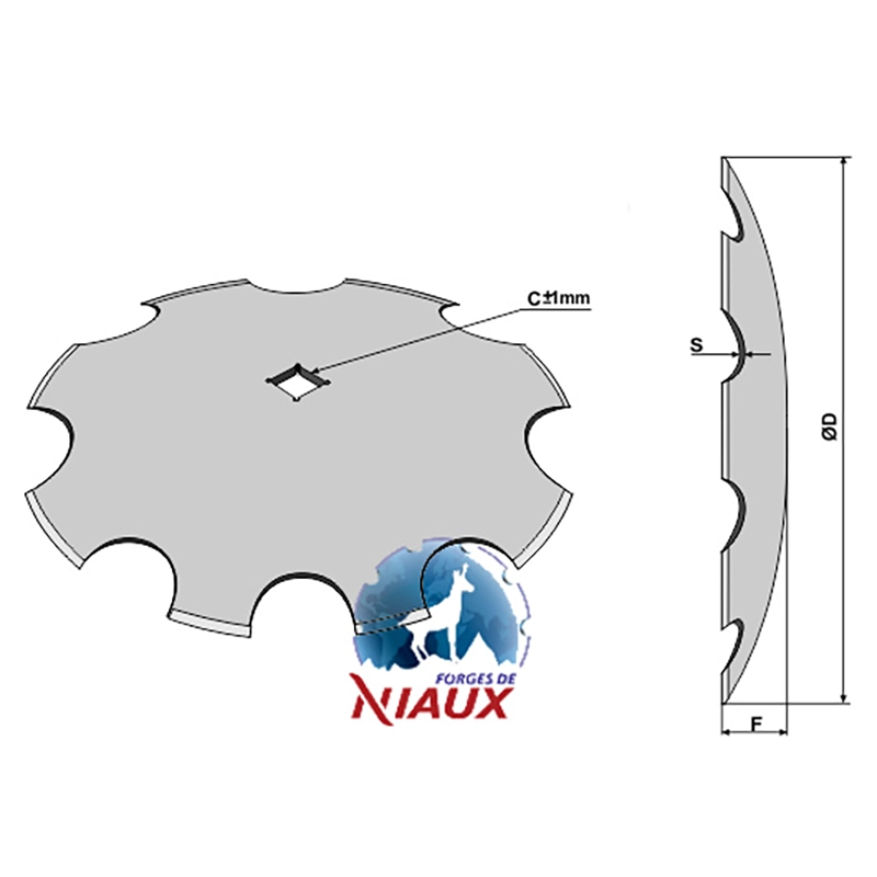 Landwirtschaft Bodenbearbeitung Scheibeneggen Scheibe gezackt Niaux