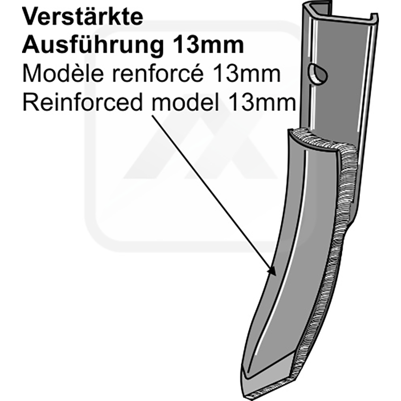 Landwirtschaft Bodenbearbeitung Grubber Schare & Leitbleche Schnell-Wechsel-Schar - 50mm Bourgault