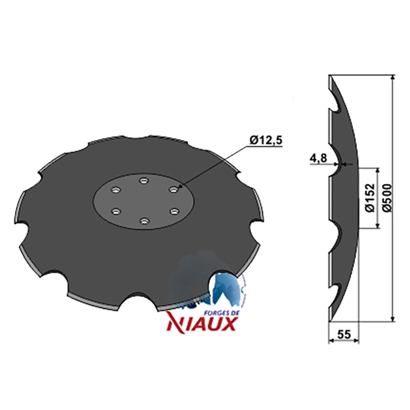Landwirtschaft Bodenbearbeitung Scheibeneggen Scheibe gezackt Niaux