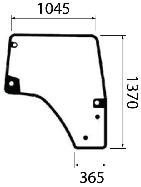 Kramp Türscheibe rechts 00155532040KR