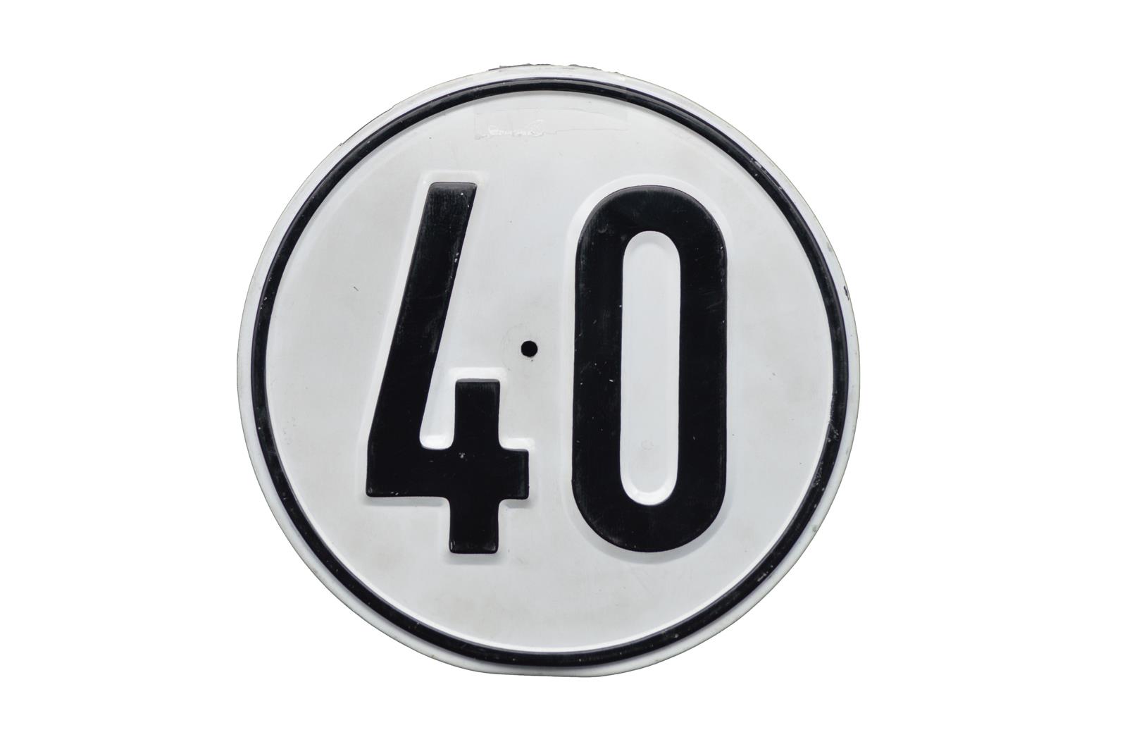 40KM/H BLECHSCHILD