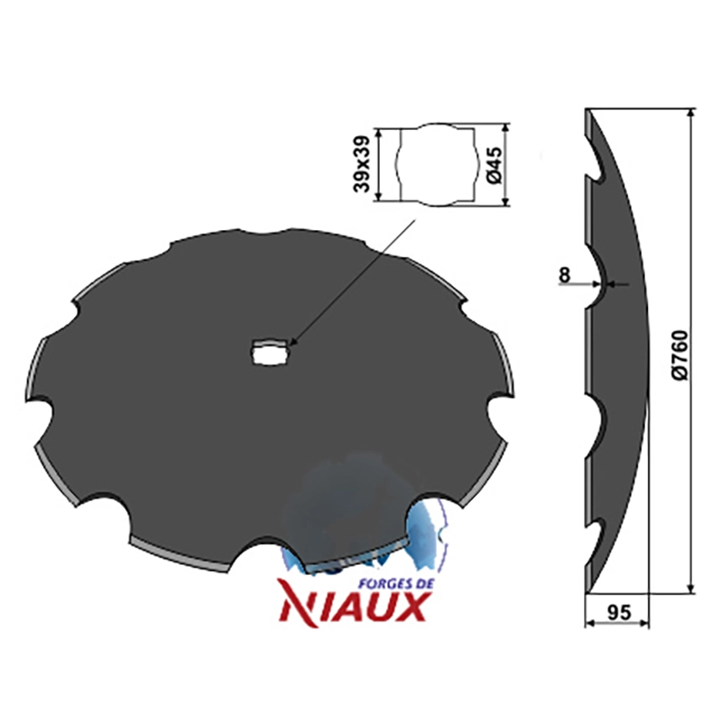 Landwirtschaft Bodenbearbeitung Scheibeneggen Scheibe gezackt Simba