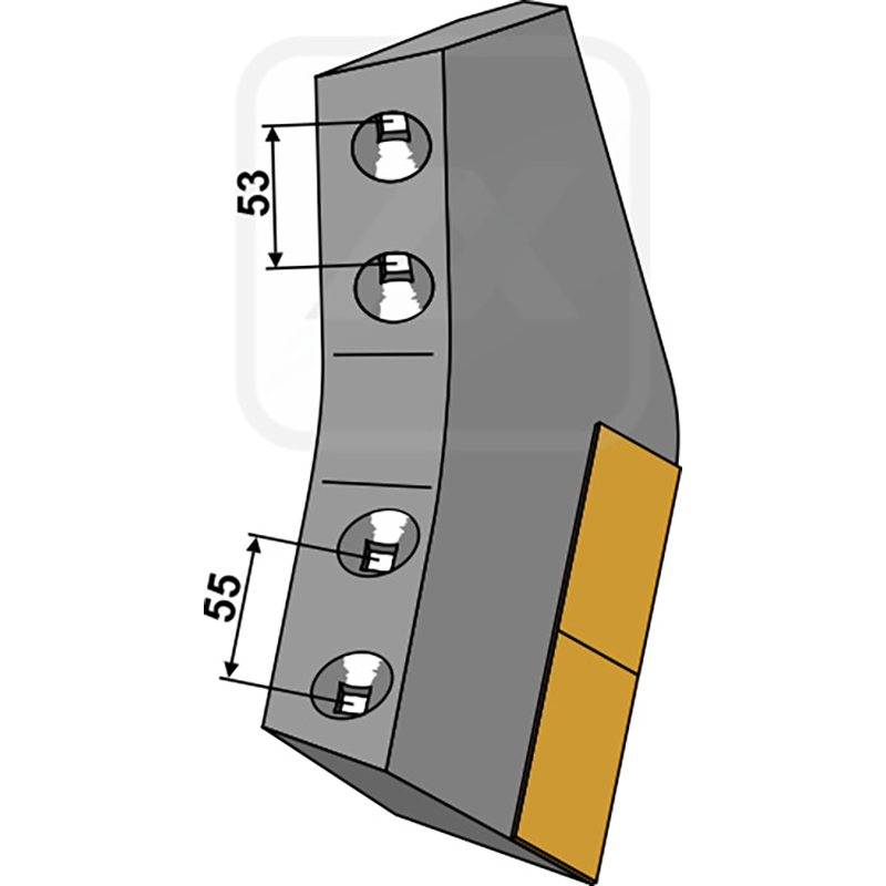 Landwirtschaft Bodenbearbeitung Grubber Schare & Leitbleche Scharmesser lang - Hartmetall - rechts Howard|Kongskilde|Bigham Brothers|Tye