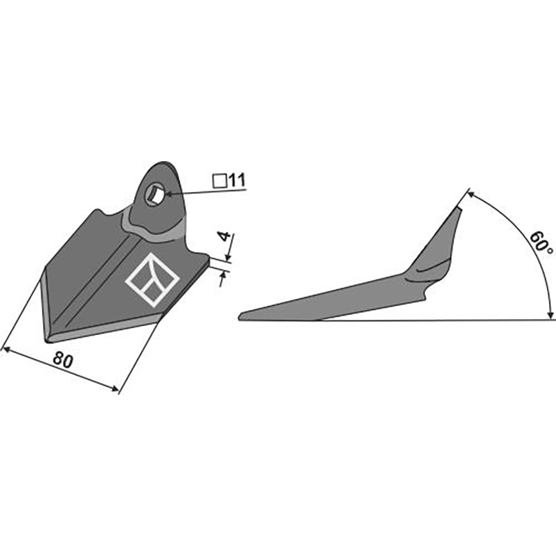 Landwirtschaft Bodenbearbeitung Grubber Schare & Leitbleche Hackschar Einböck