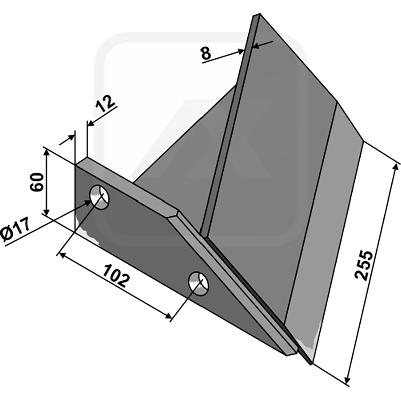 Landwirtschaft Bodenbearbeitung Grubber Schare & Leitbleche Flügelschar - links Rabe