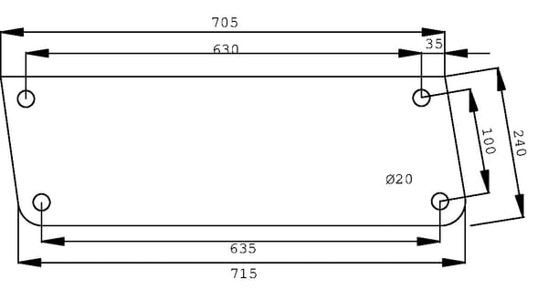 Kramp Eckscheibe D7717